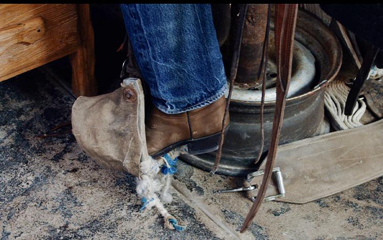 Close up of men's boot